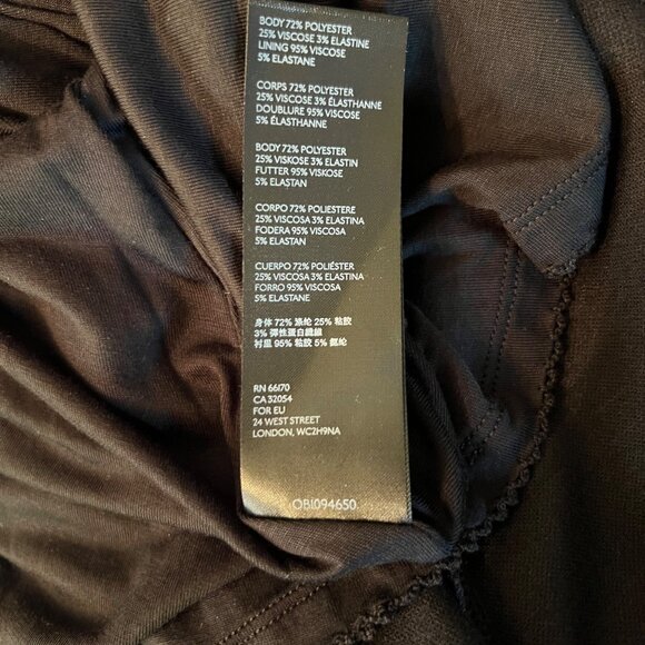 NWT Maeve by Anthro Lincoln Center Black Short FIt Flare V Neck Dress Small - Picture 11 of 11